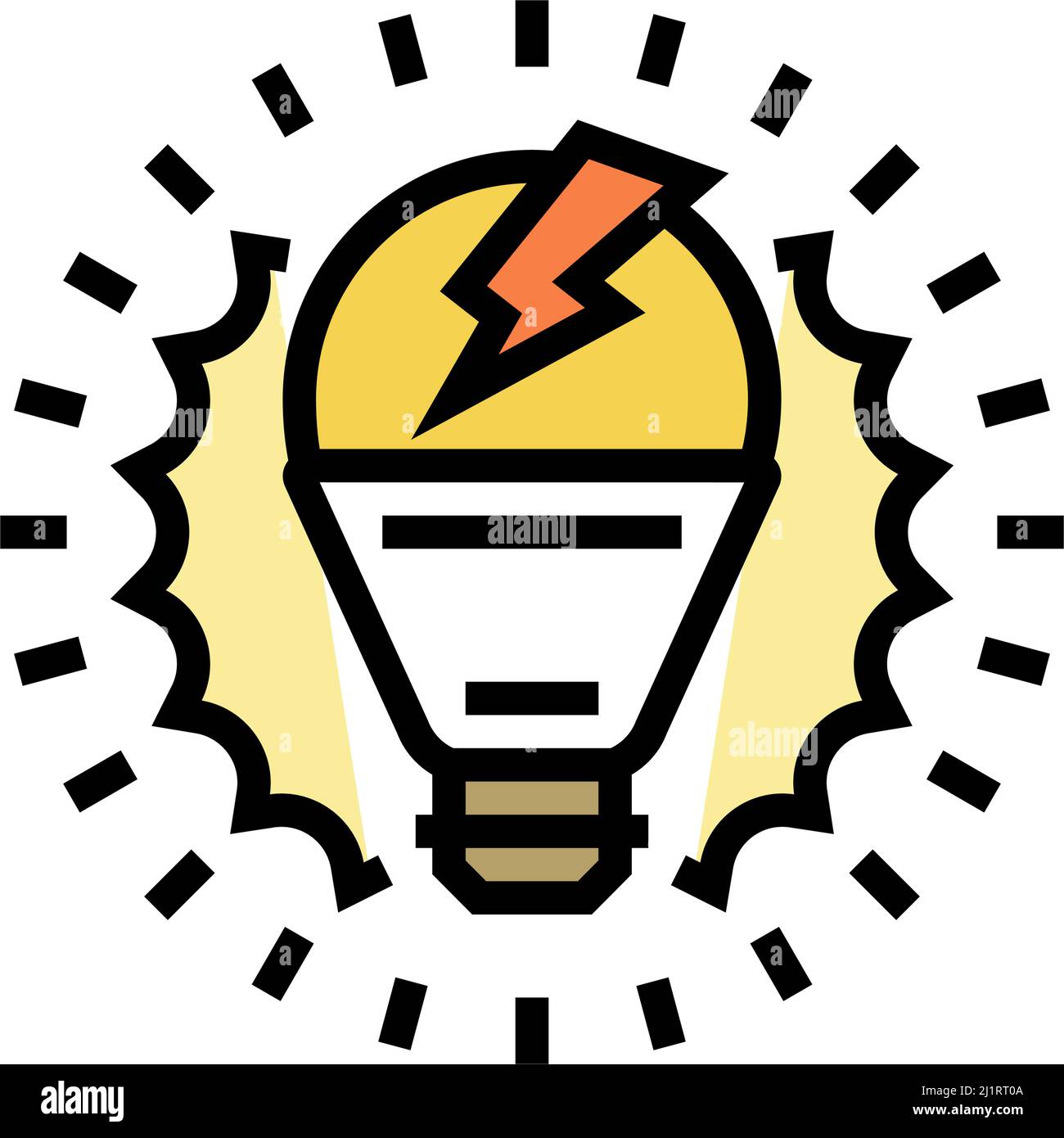 inspiration light bulb color icon vector illustration Stock Vector ...