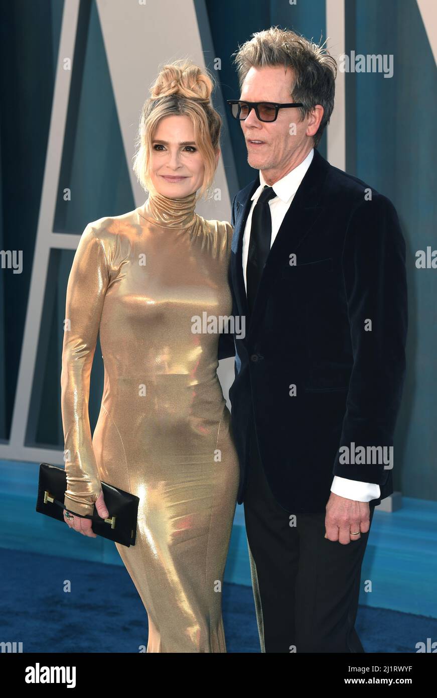 Kyra Sedgwick and Kevin Bacon attending the Vanity Fair Oscar Party