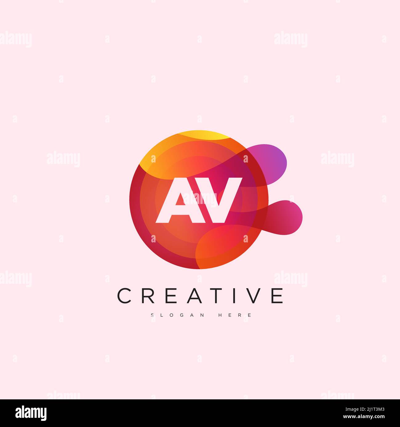 AU Initial Letter Flower Logo Template Vector premium vector Stock Vector