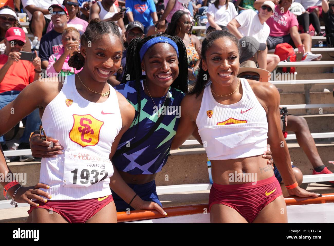 Samirah Moody (left), Twanisha Terry (center) and Celera Barnes pose