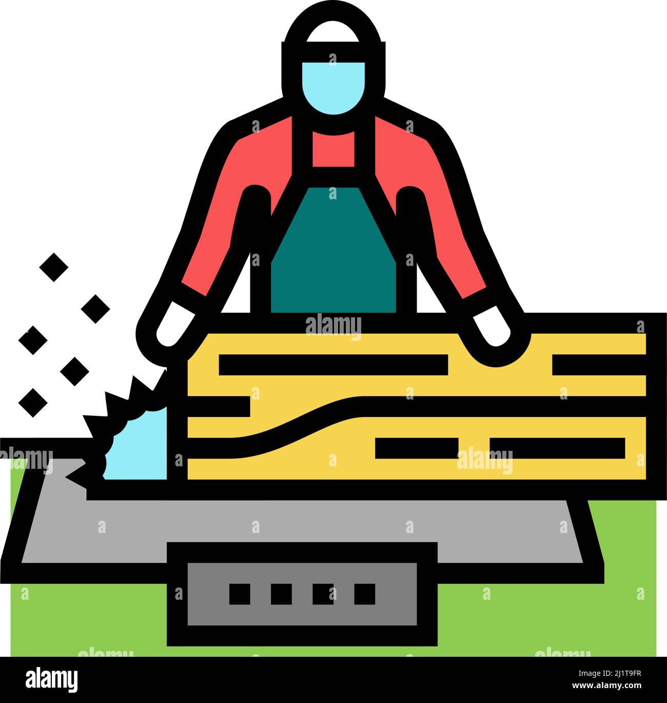 woodworker business color icon vector illustration Stock Vector Image ...