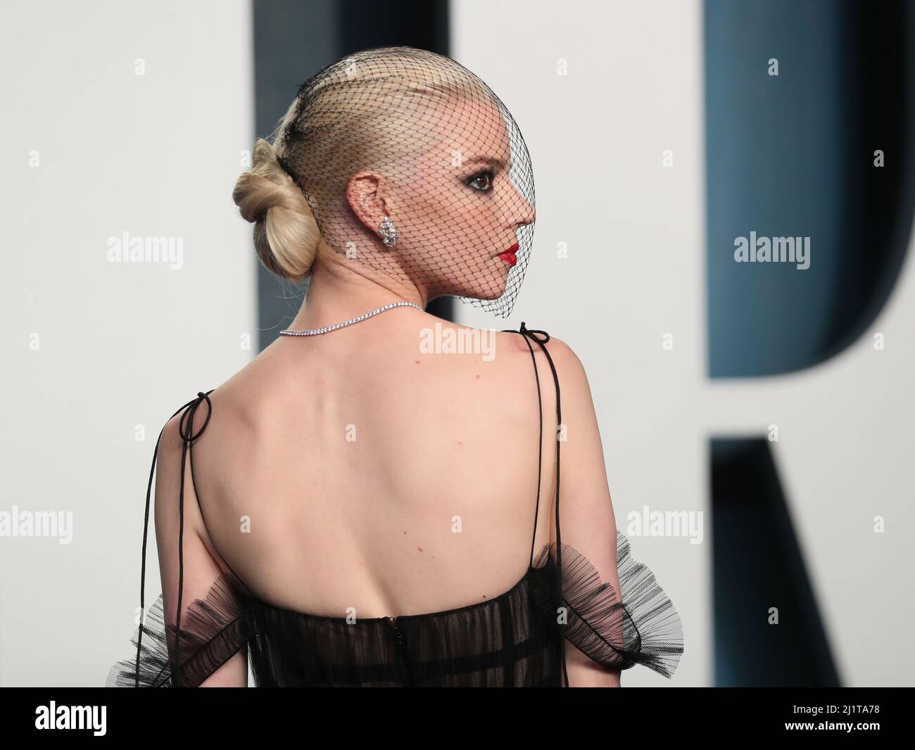 Anya Taylor-Joy arrives at the Vanity Fair Oscar party during the 94th Academy Awards in Beverly Hills, California, U.S., March 27, 2022.    REUTERS/Danny Moloshok Stock Photo