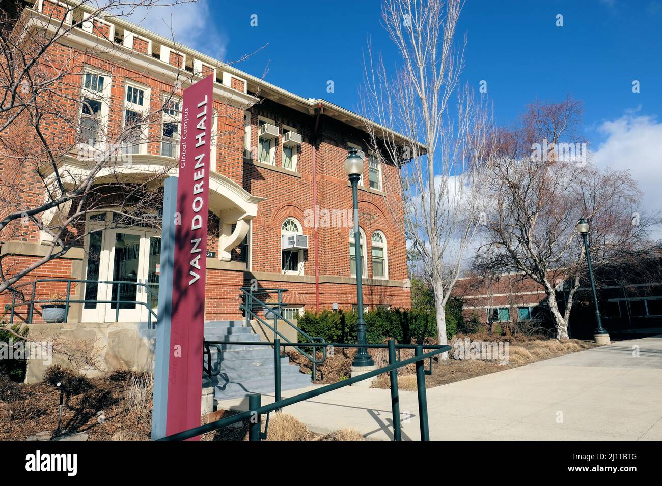 Van Doren Hall on the campus of Washington State University; Pullman, Washington, USA; opened in 1909; first campus building named for a woman. Stock Photo