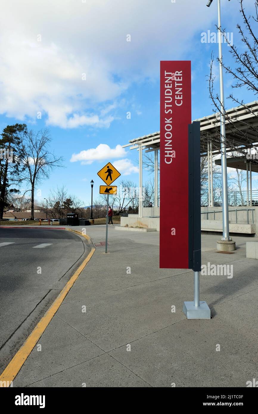 Chinook Student Center at Washington State University; Pullman, Washington, USA; campus recreation and social space for student use. Stock Photo