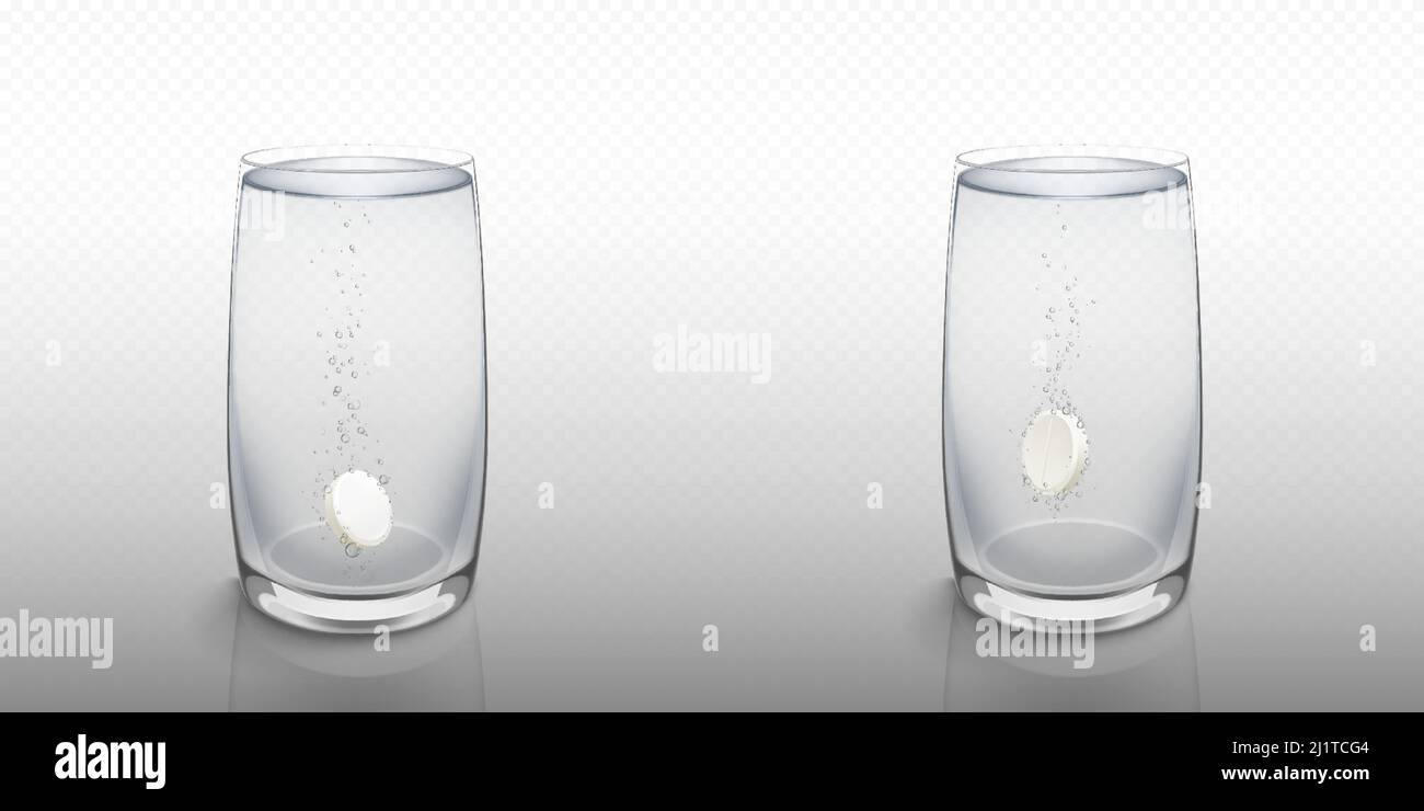 Pill dissolving in water Stock Vector Images Alamy