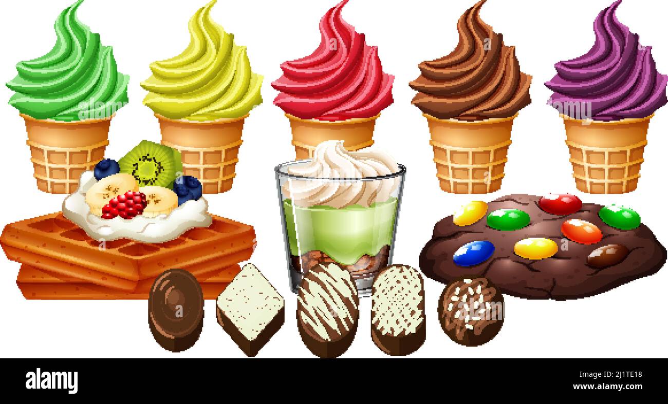 Set of different foods illustration Stock Vector Image & Art Alamy