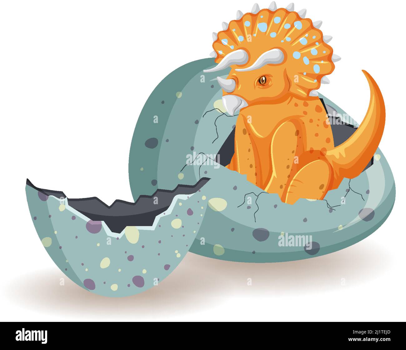 Triceratops hatching from egg illustration Stock Vector Image & Art - Alamy