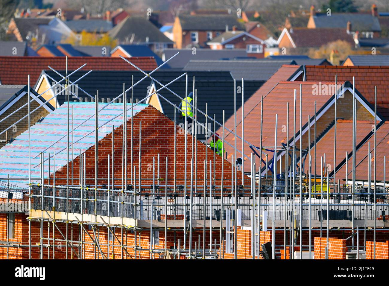 File photo dated 01/02/18 of houses under construction on a new housing development near