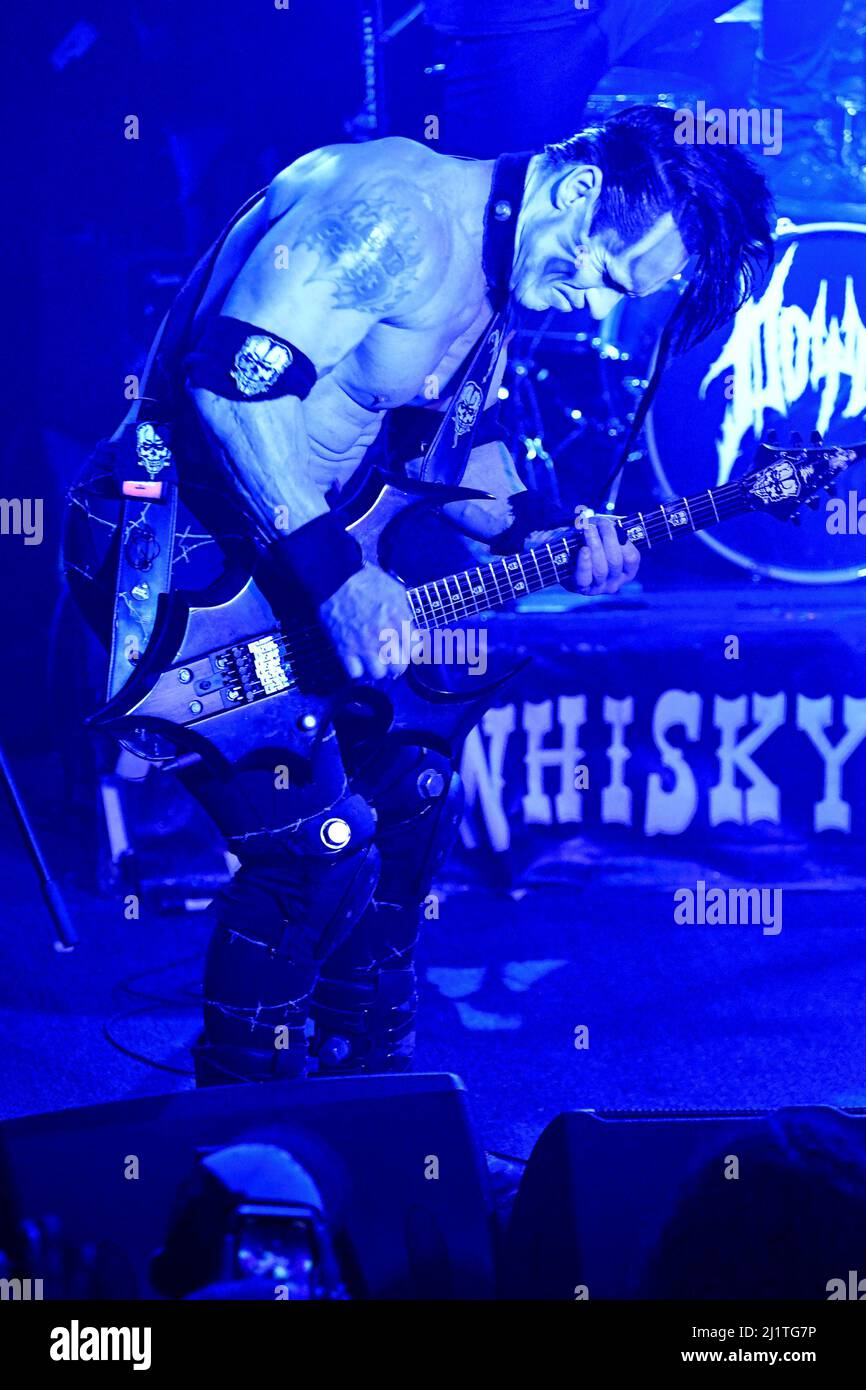 March 26, 2022, Hollywood, CA, US: Doyle (Featuring Legendary Misfits Guitarist Doyle Wolfgang Von Frankenstein) at Whisky A Go Go in West Hollywood, CA. (Credit Image: © Dave Safley/ZUMA Press Wire) Stock Photo