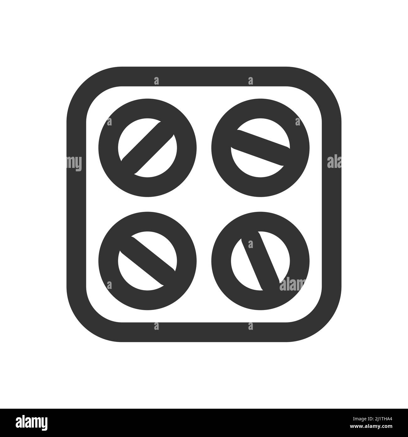 Medicine and pills in pack vector line style icon Stock Vector