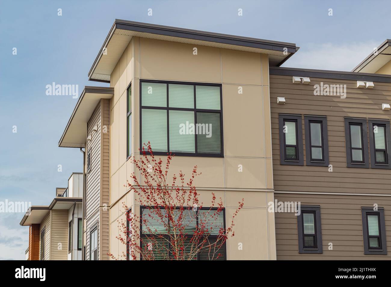 Brand new apartment building in BC, Canada. Canadian modern residential