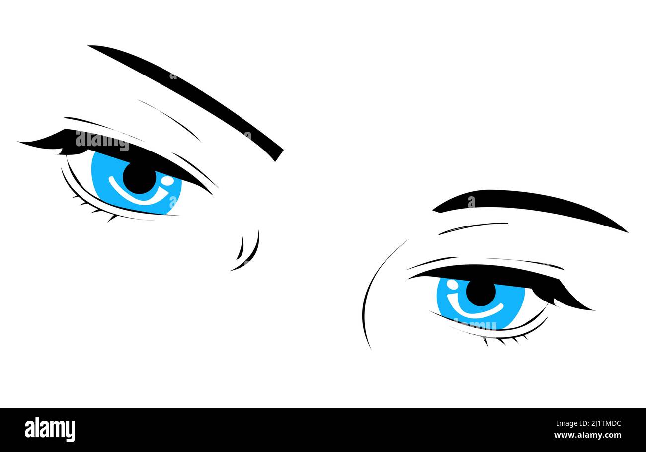 Blue eye icon vector illustration art Stock Vector