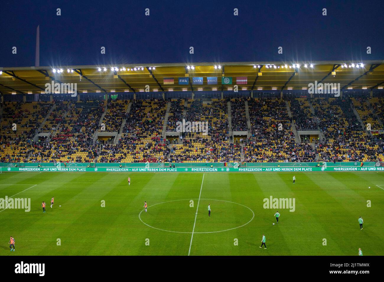 Feature, Tivoli, overview, football Laenderspiel, European Championship qualification U 21, Germany (GER) - Latvia (LET) 4: 0, on March 25th, 2022 in Aachen/Germany. Â Stock Photo