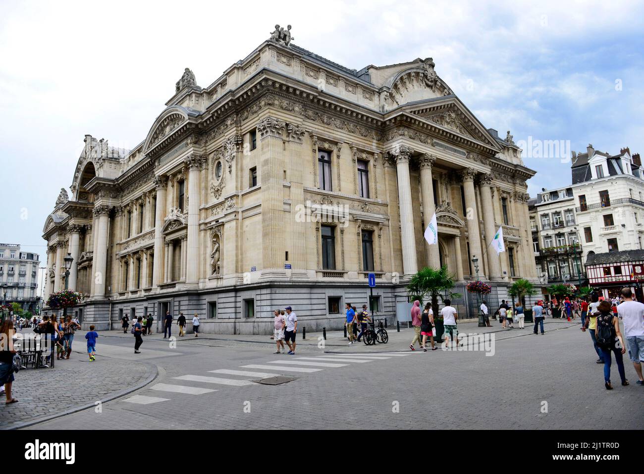 The Brussels Stock Exchange on the Place de la Bourse/Beursplein in Brussels, Belgium. Stock Photo