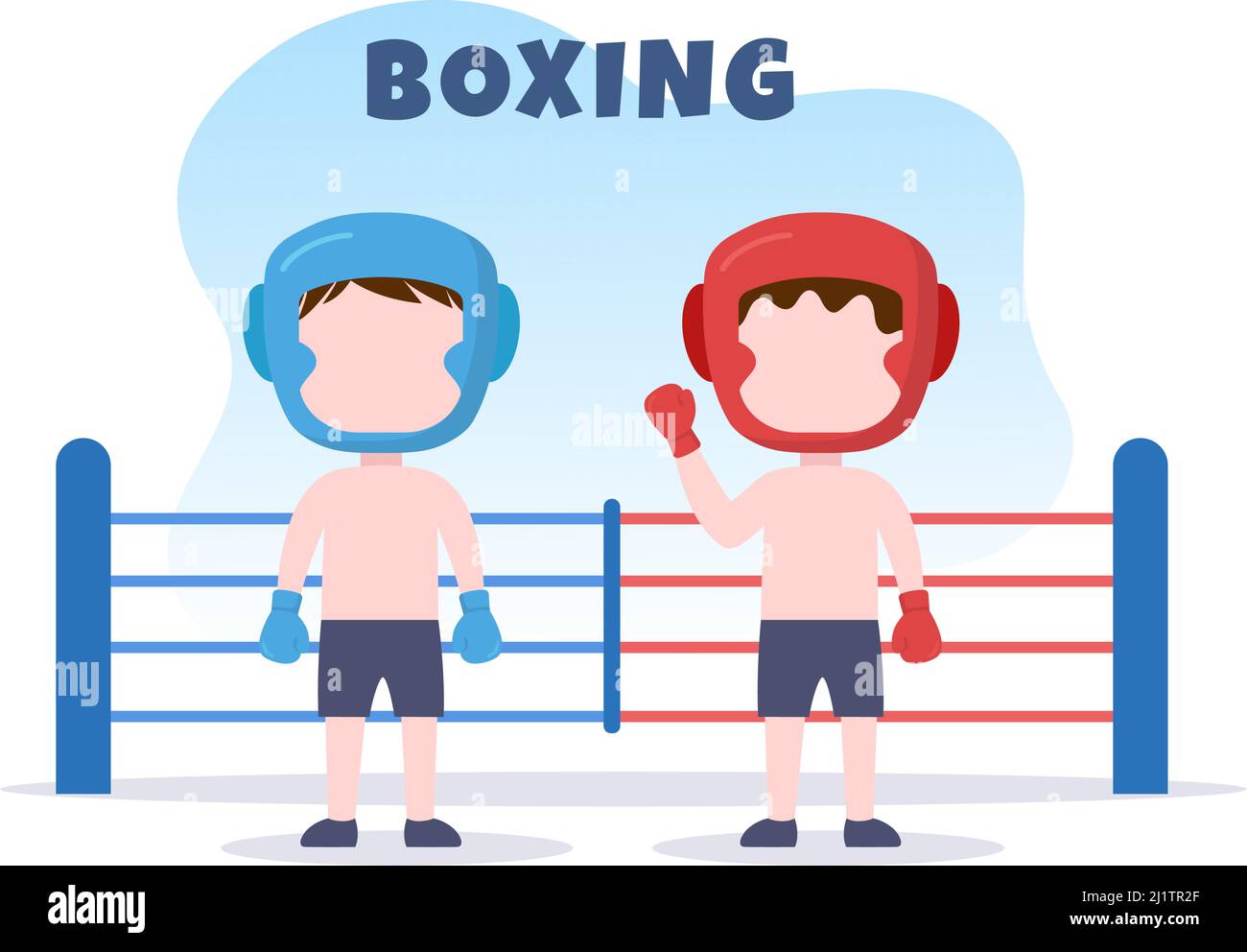 Professional Boxing Sport Wearing Boxer, Ring, Belt, Punch Bags, Red