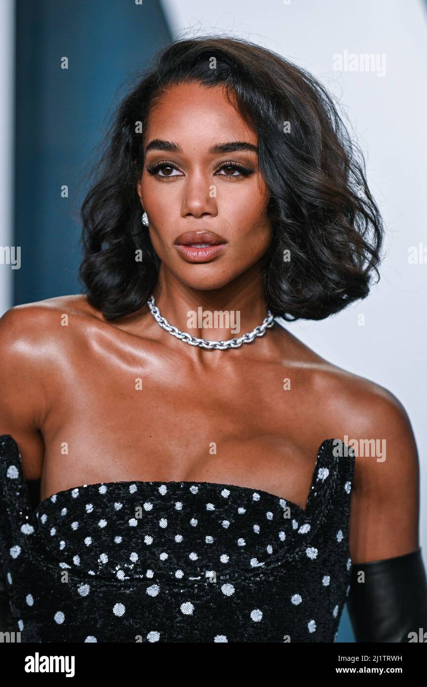 Beverly Hills, USA. 28th Mar, 2022. Laura Harrier walking on the red