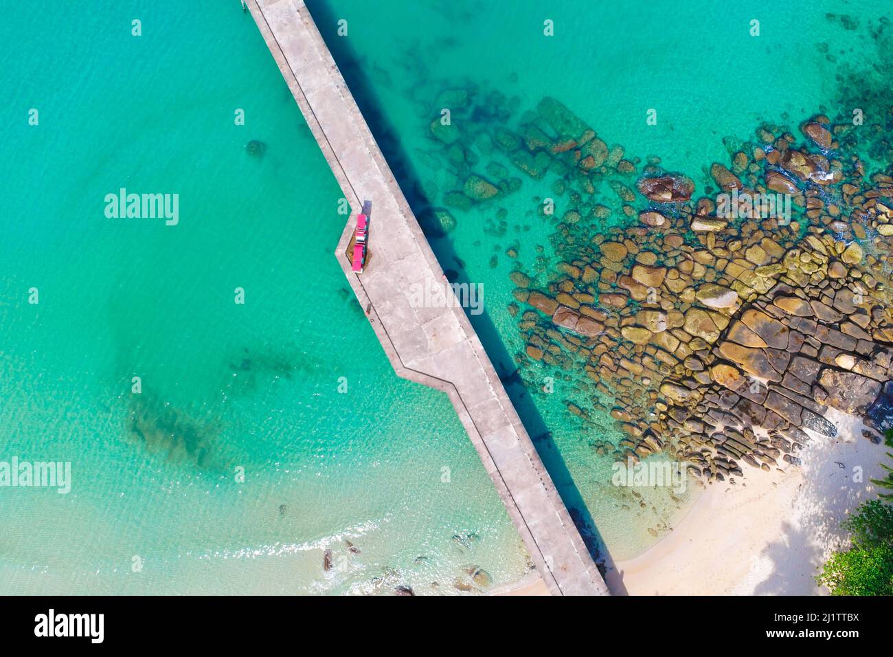 Amazing nature background color of turquoise sea water and beautifully
