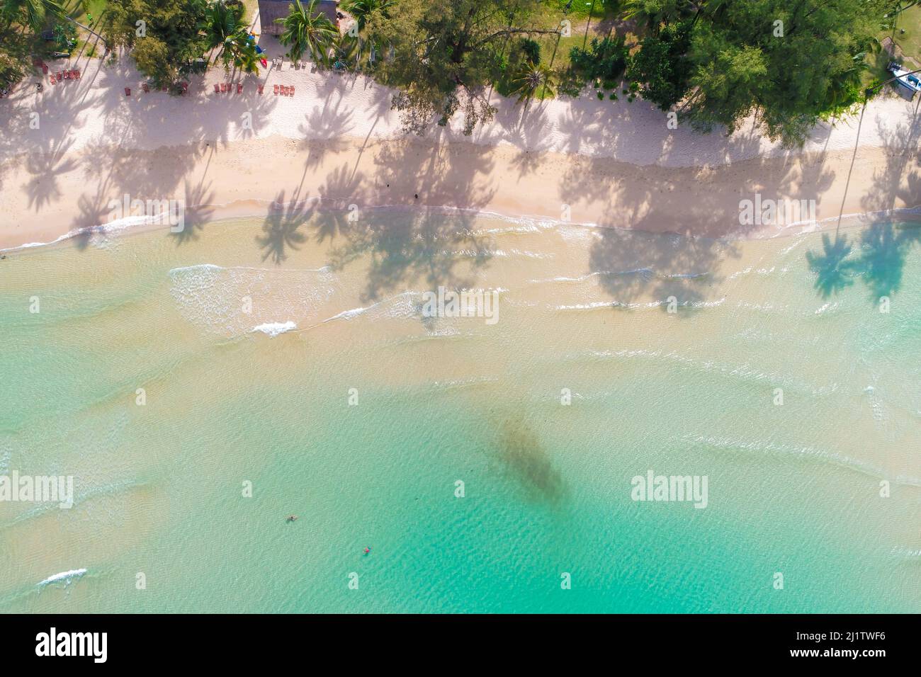 Amazing nature background color of turquoise sea water and beautifully