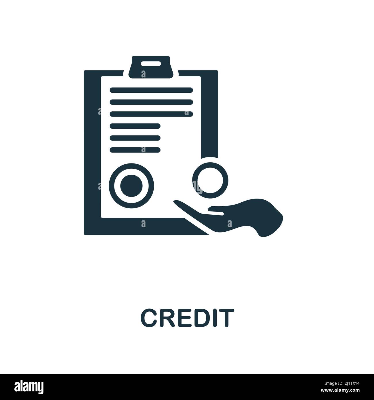Credit icon. Monochrome simple Credit icon for templates, web design