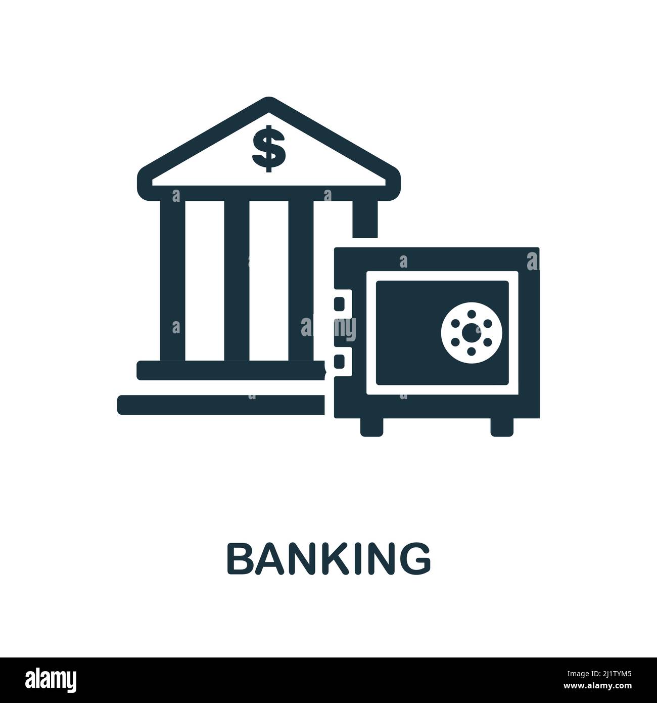 Banking icon. Monochrome simple Banking icon for templates, web design ...
