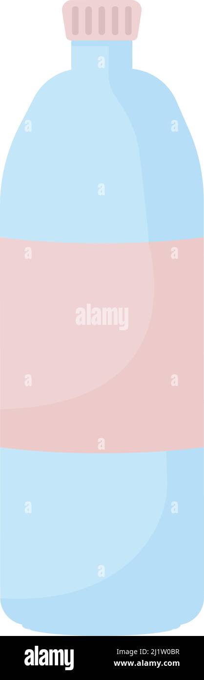 Bottle with fresh water semi flat color vector object Stock Vector