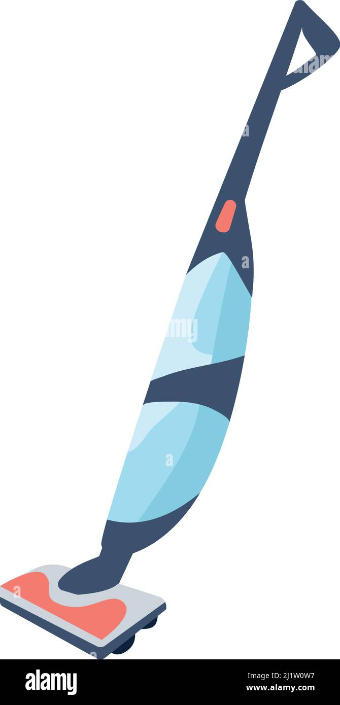 Cordless vacuum cleaner semi flat color vector object Stock Vector