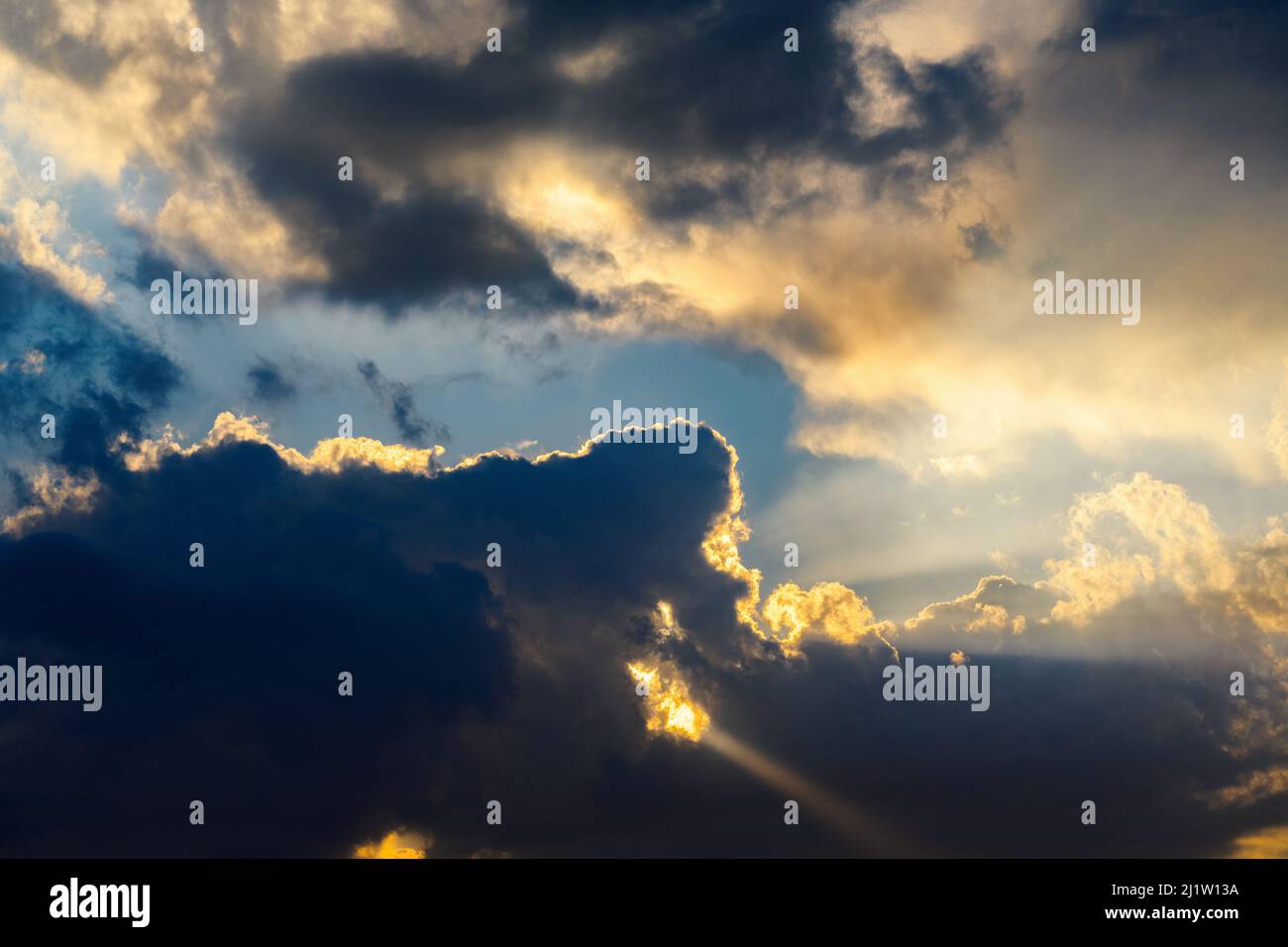 Dramatic sky with orange clouds. Nature background Stock Photo - Alamy