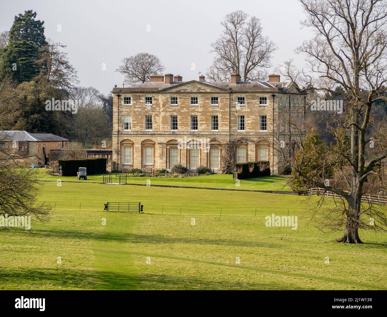 Courteenhall Hall, a late 18th century mansion, built for the Wake family by Samuel Saxon; Courteenhall, Northamptonshire, UK Stock Photo