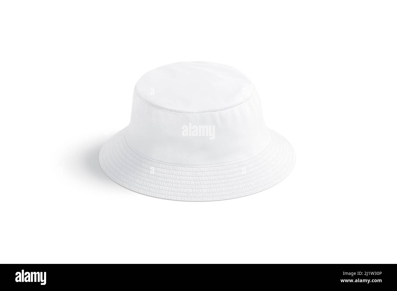 Blank white bucket hat mockup, front view Stock Photo Alamy