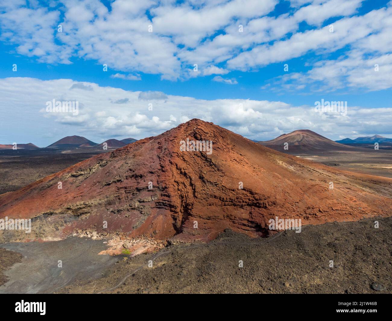 Volcan Bermeja on the island of Lanzarote, Spain Stock Photo