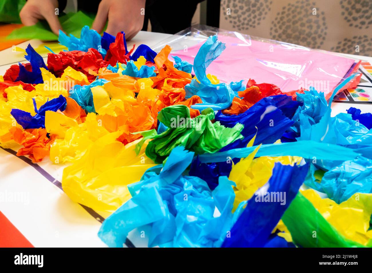 Golden Yellow Tissue Paper Flower