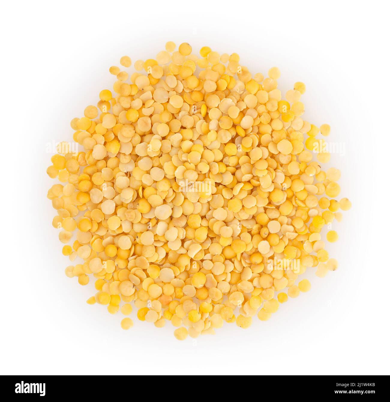 Yellow lentil isolated on white background Stock Photo