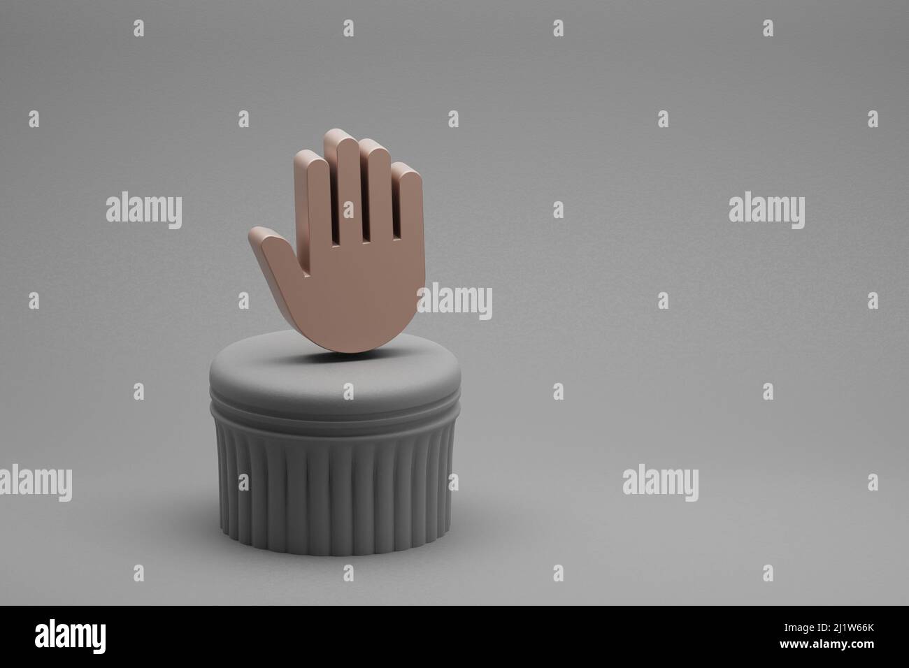 Beautiful abstract illustrations Left Hand symbol icons on a column and