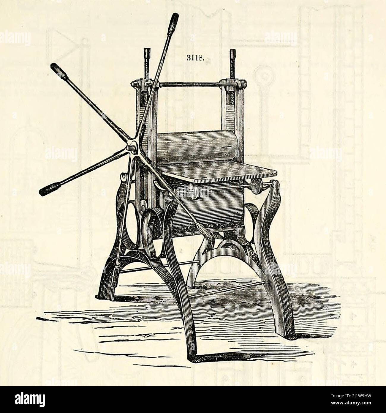 Treadle-operated 'Minerva' platen printing press made by H. S.