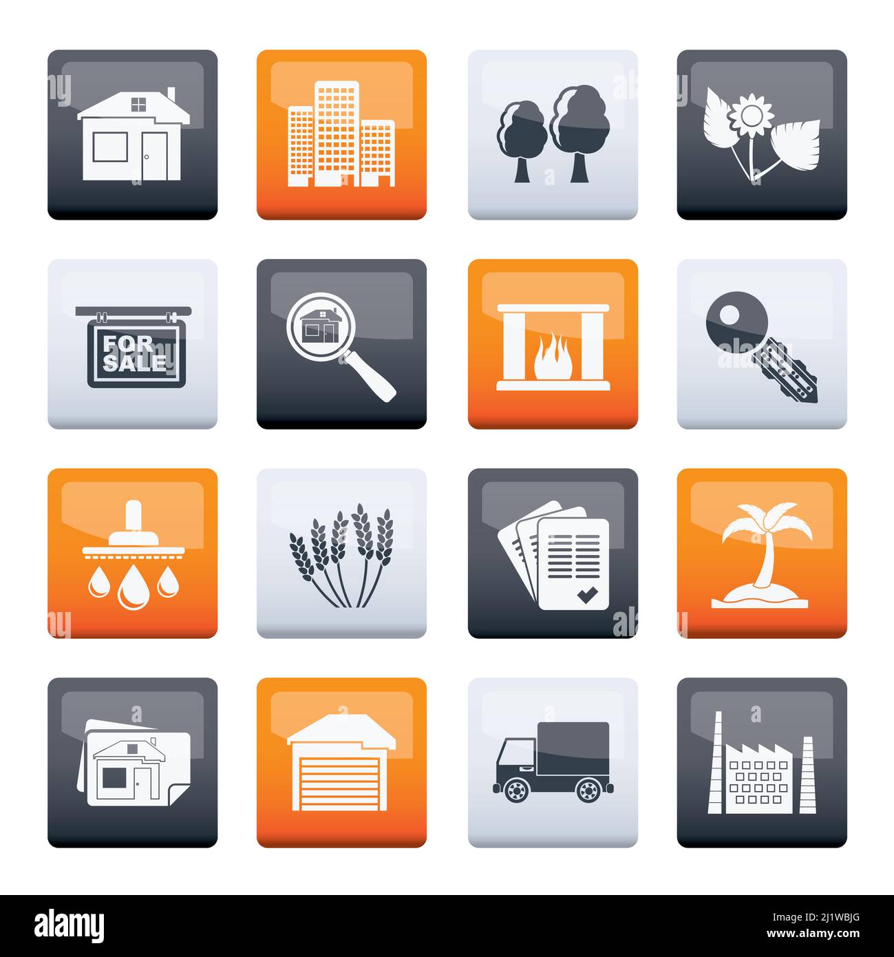 Real Estate and building icons - Vector Icon Set Stock Vector