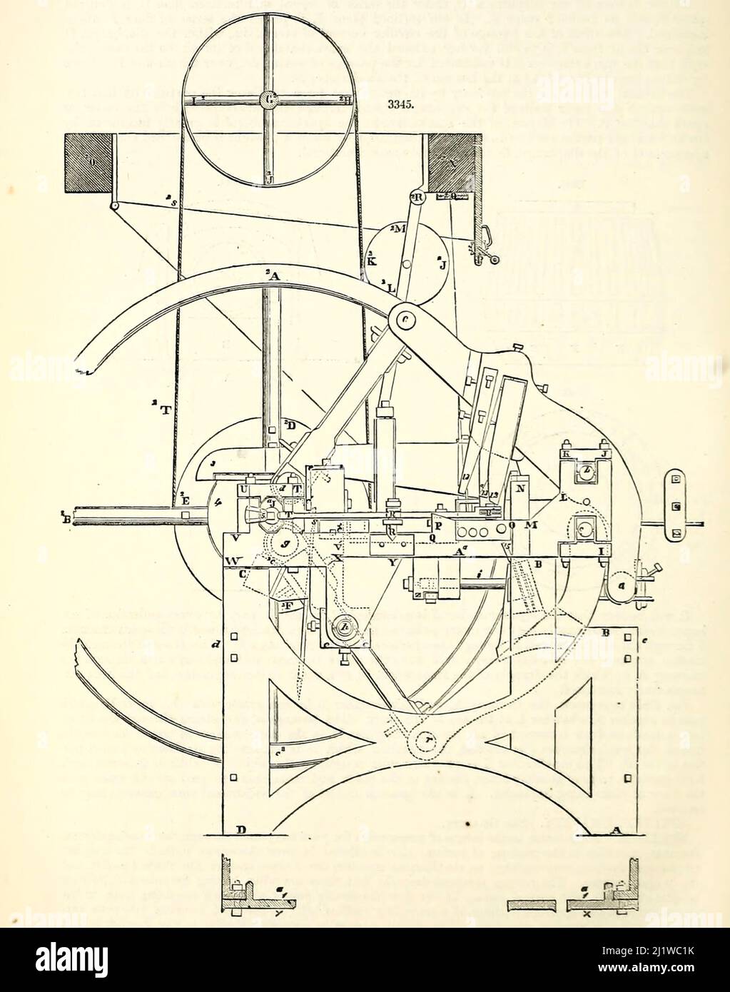 SHINGLER,  BURDEN'S  PATENT from Appleton's dictionary of machines, mechanics, engine-work, and engineering : illustrated with four thousand engravings on wood ; in two volumes by D. Appleton and Company Published New York : D. Appleton and Co 1873 Stock Photo