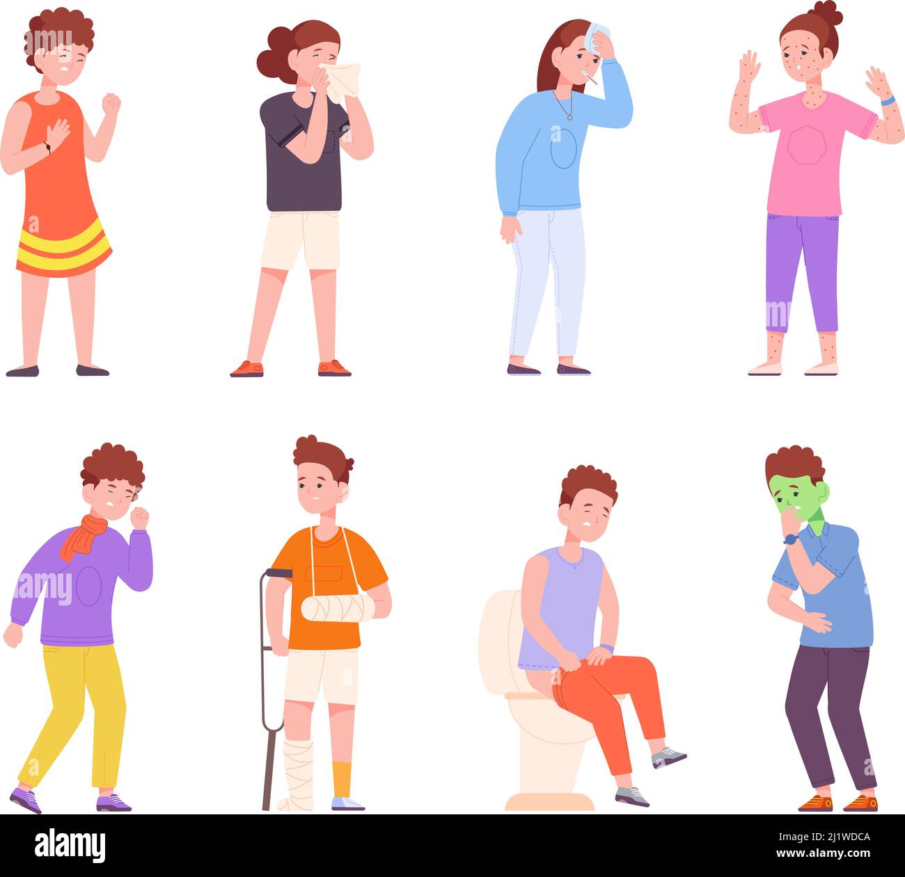 Cough teenager Stock Vector Images Alamy