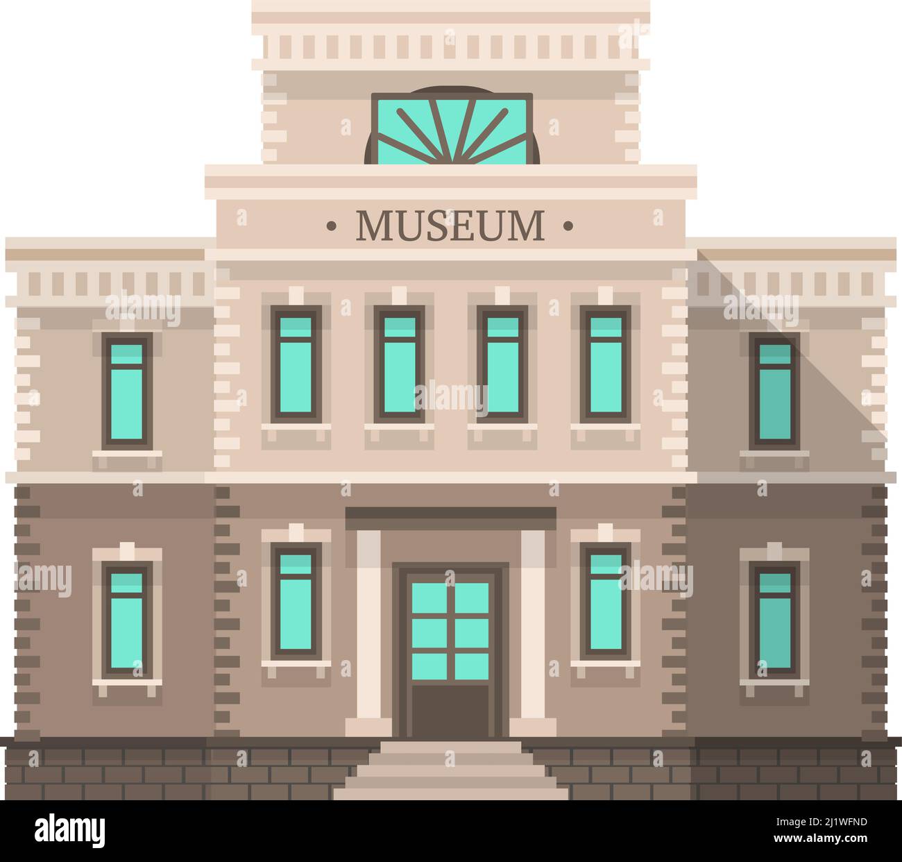 Museum facade. Historic building icon. City landmark Stock Vector Image ...