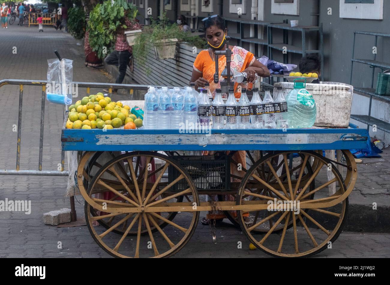 Fruit stall Marketplace at Tiruvannamalai, Tamil Nadu, India Stock Photo