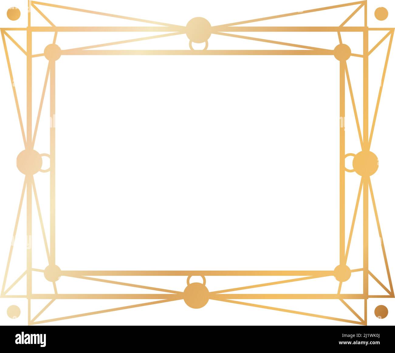 Golden rectangular frame hi-res stock photography and images - Alamy