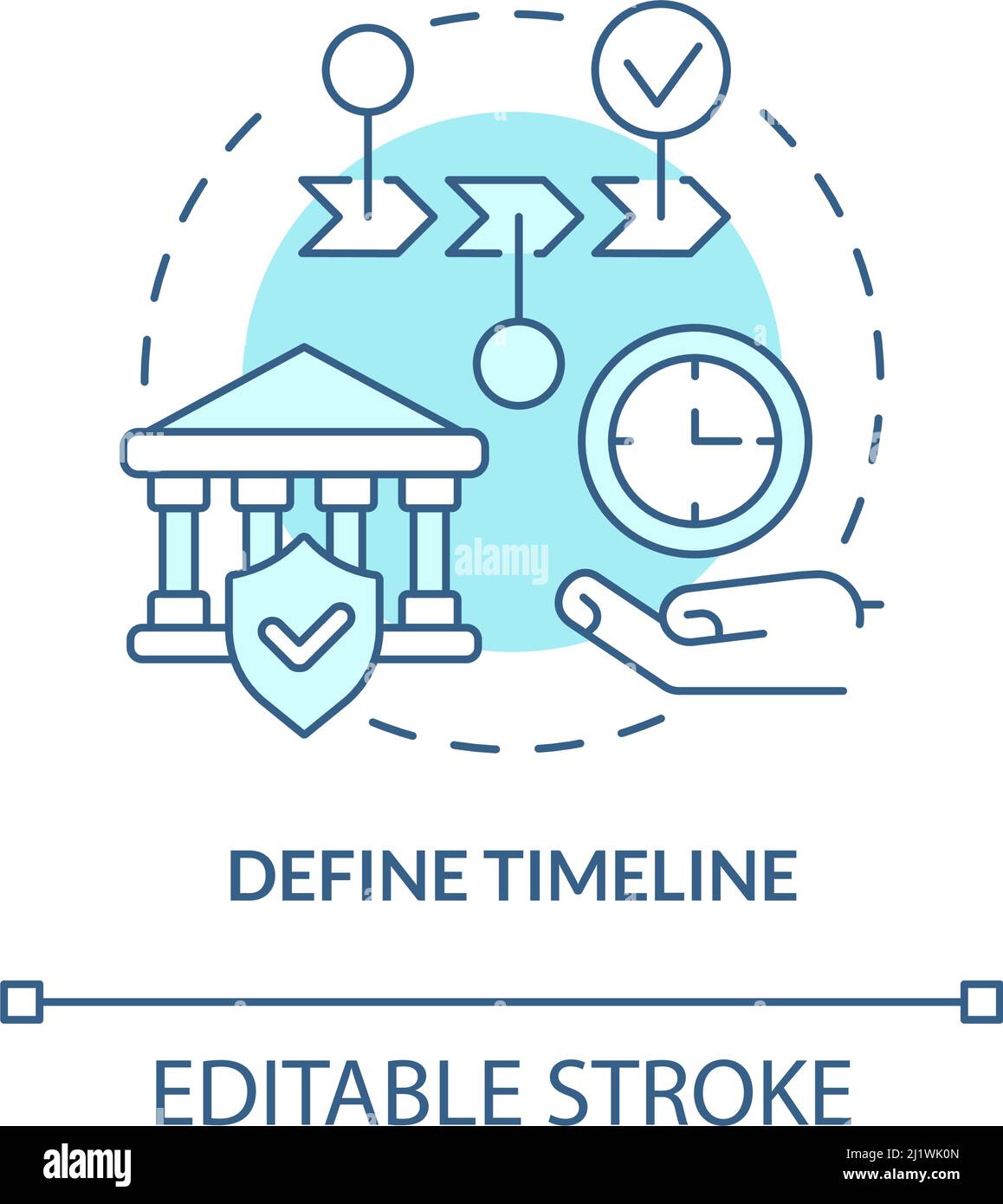 Define timeline turquoise concept icon Stock Vector Image & Art Alamy