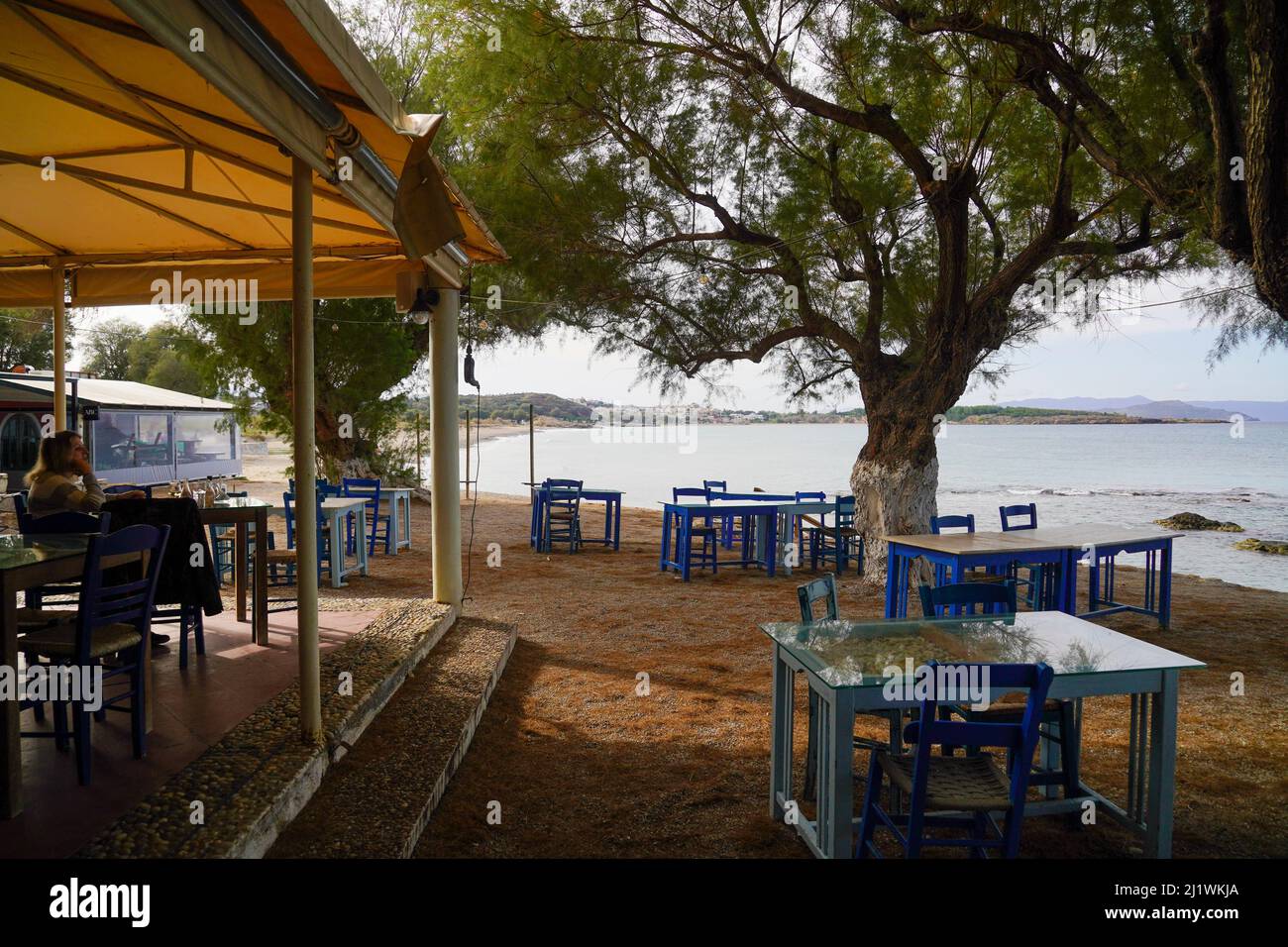 Outdoor dining in Chania, Crete, Greece Stock Photo Alamy