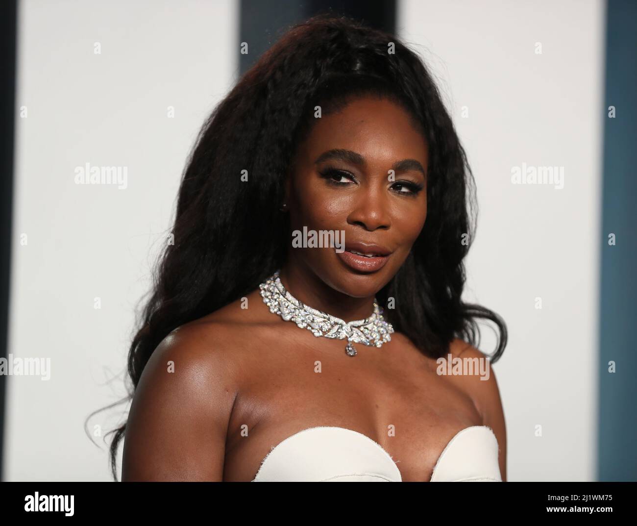 Venus Williams arrives at the Vanity Fair Oscar party during the 94th Academy Awards in Beverly Hills, California, U.S., March 27, 2022.   REUTERS/Danny Moloshok Stock Photo