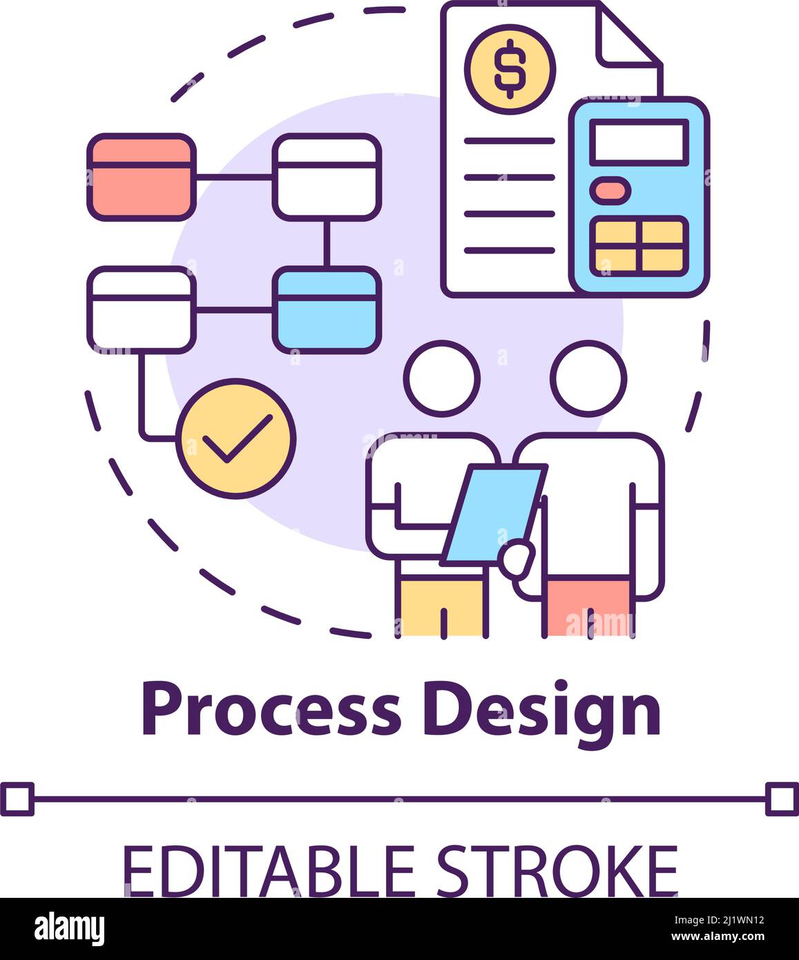 Process design concept icon Stock Vector Image & Art - Alamy