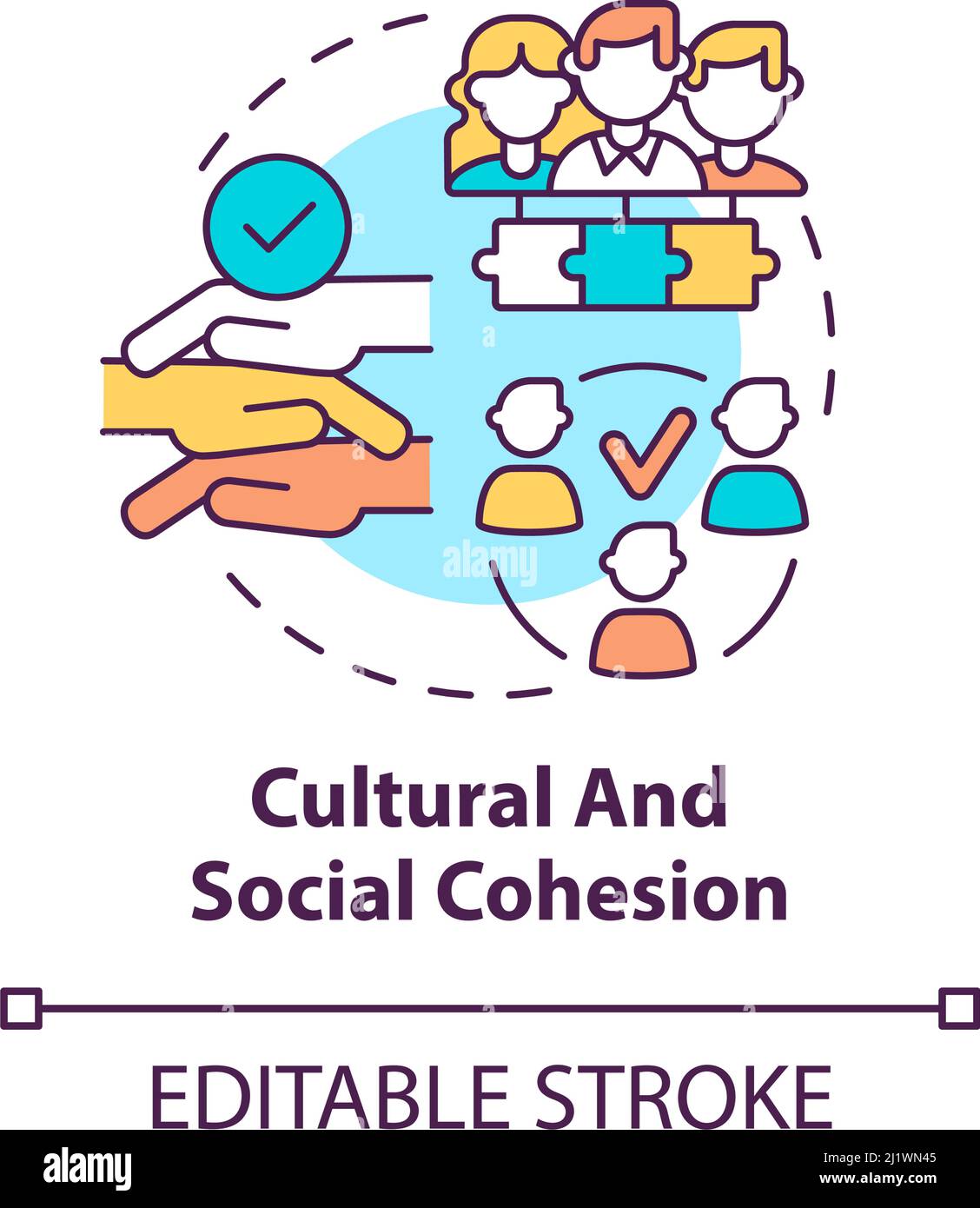 Cultural and social cohesion concept icon Stock Vector Image & Art - Alamy