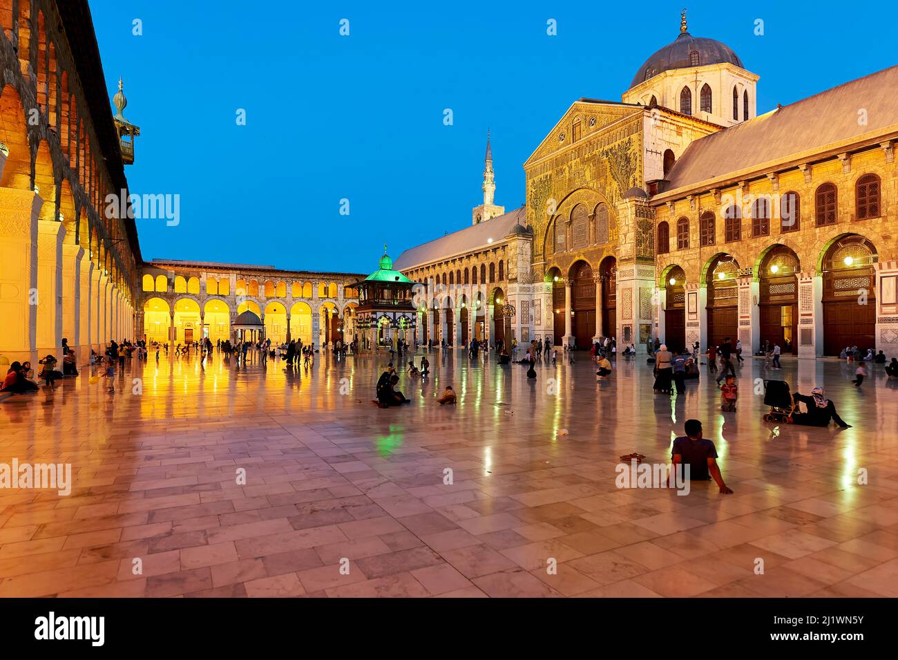 Syria. Damascus. The Umayyad Mosque (Great Mosque of Damascus Stock