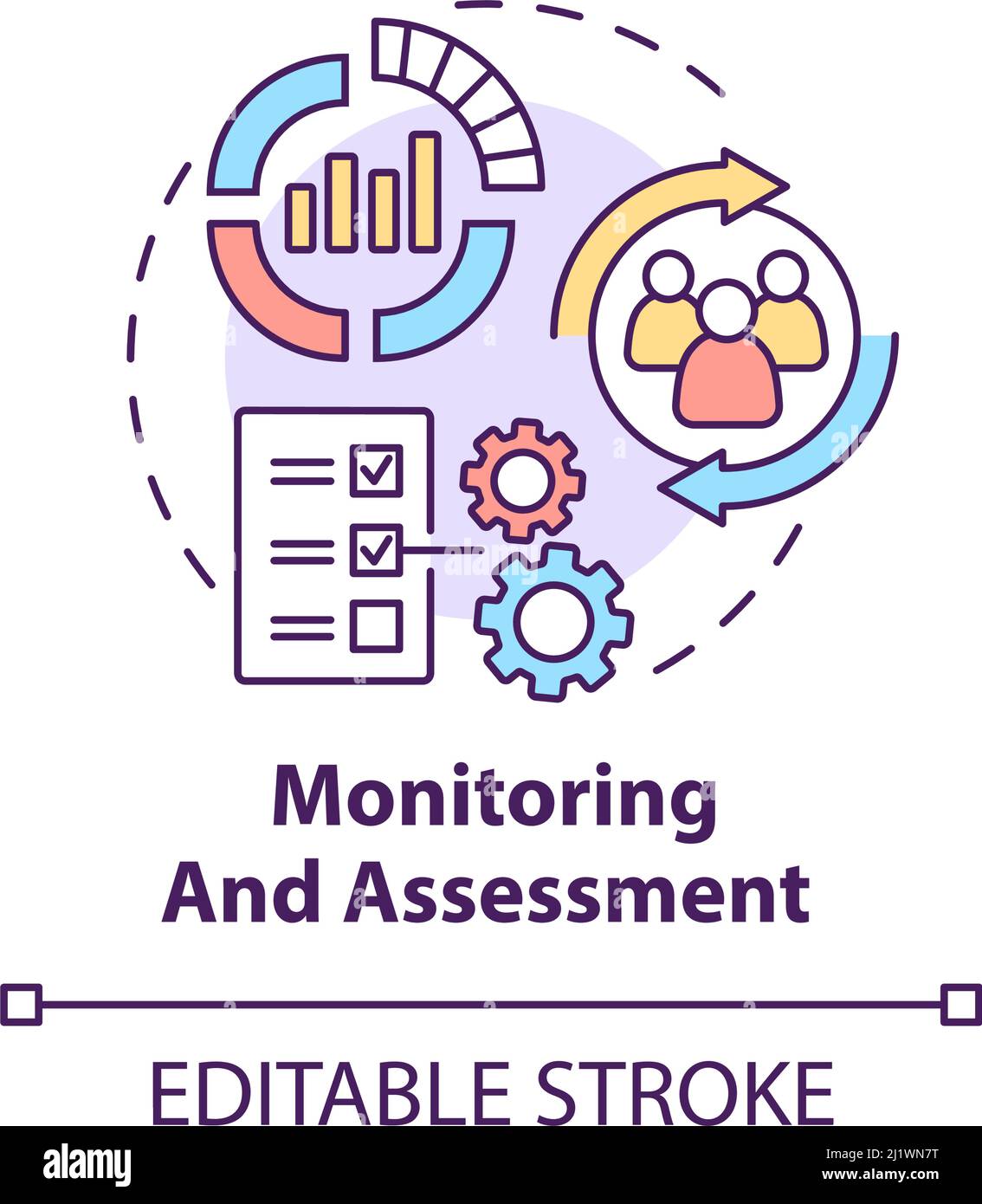 Monitoring and assessment concept icon Stock Vector Image & Art - Alamy