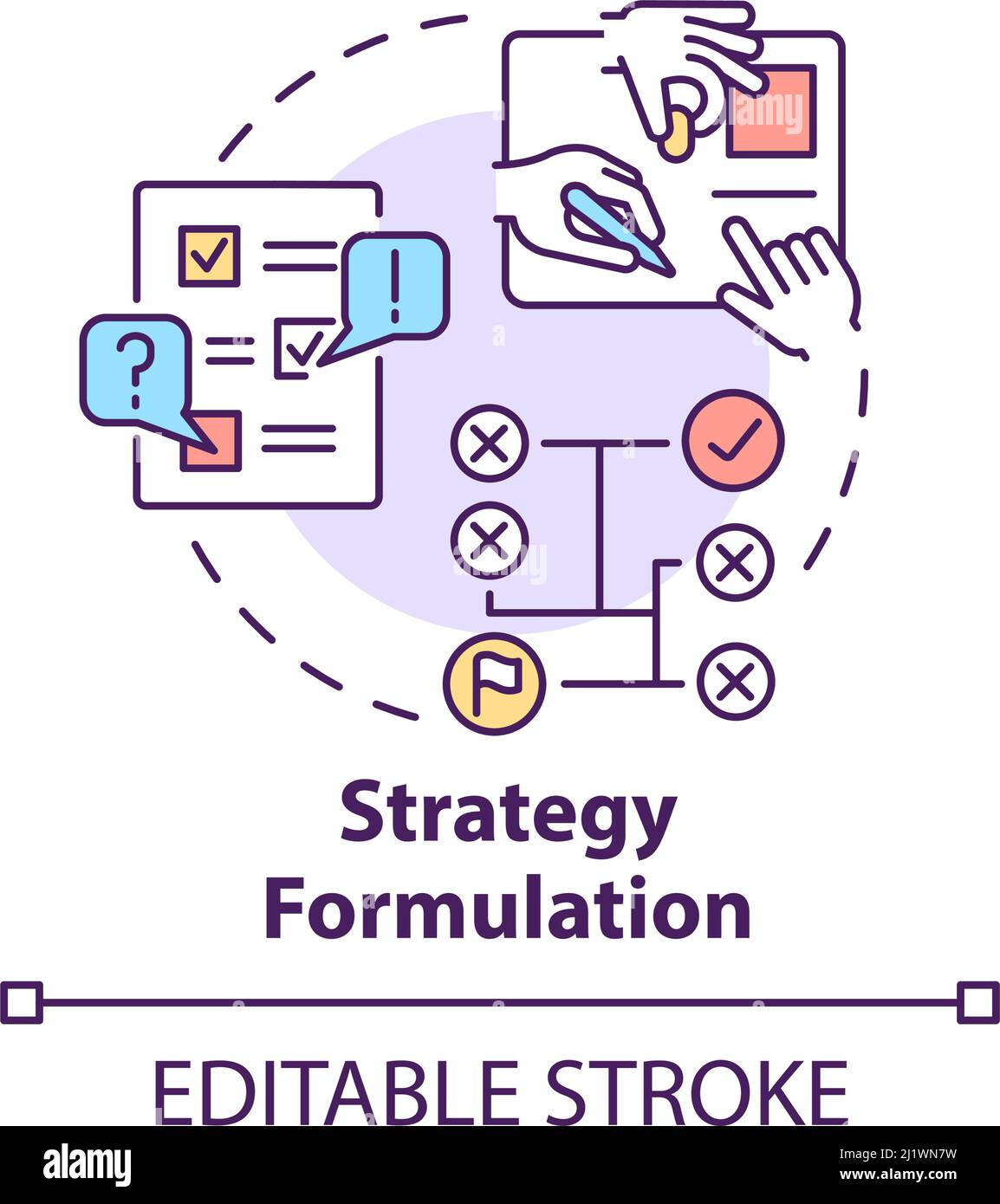 Strategy formulation Stock Vector Images - Alamy