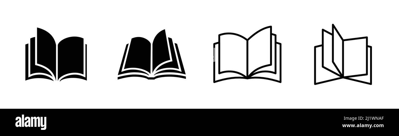 Open book icon design element suitable for website, print design or app Stock Vector