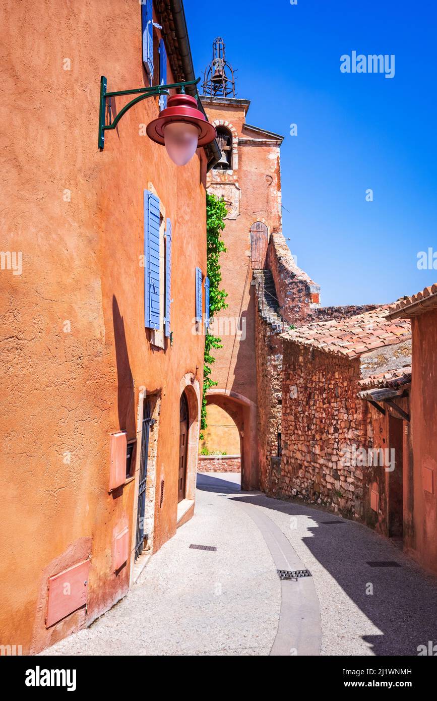 Roussillon, Vaucluse. The red hilltop famous village in Provence